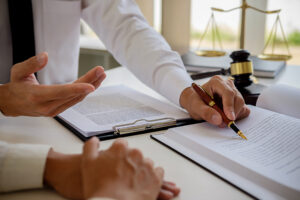 Justice,And,Law,Concept.,Legal,Counsel,Presents,To,The,Client